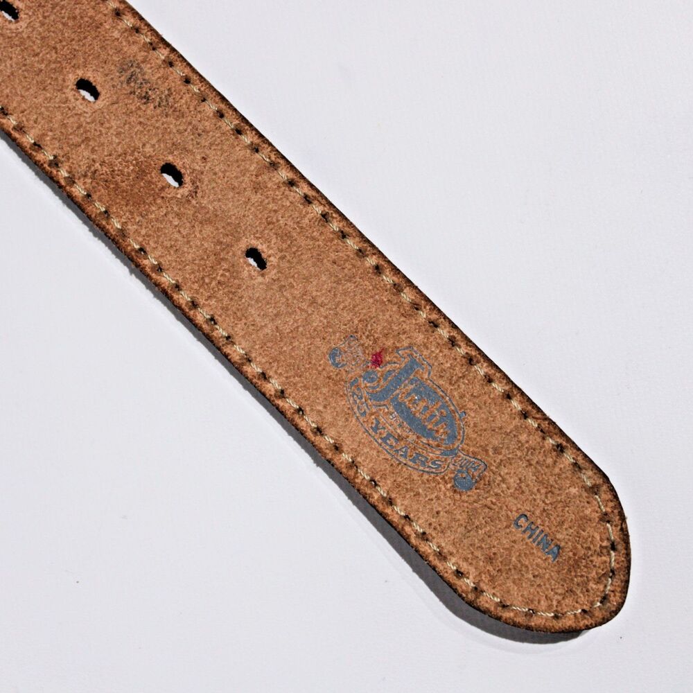 NWT Justin Texas Longhorn Brown Leather Western Belt Men Size 36 (44" x 1.5") - Picture 11 of 14